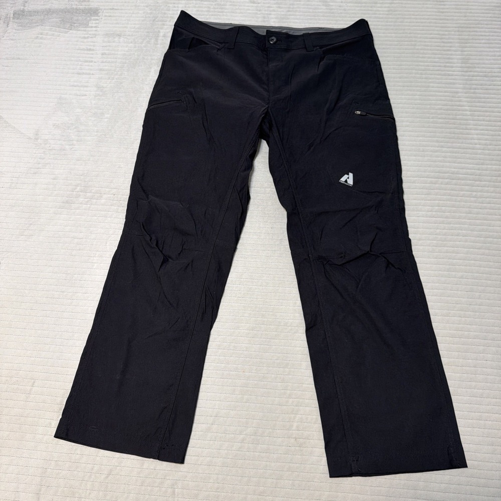 Eddie Bauer Pants Mens 38x29 Black First Ascent Fleece Lined Cargo Outdoors